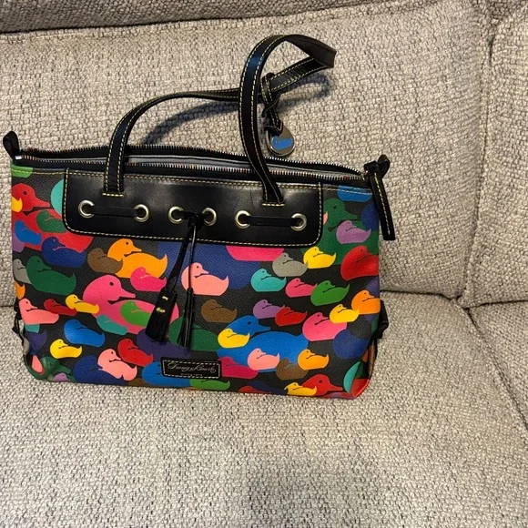 Dooney & Bourke Multicolor Duck Satchel - Picture 2 of 8